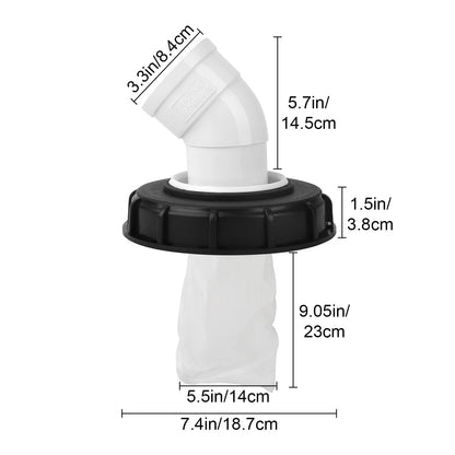 45° IBC Tote Tank Cover with Filter Cap for IBC Tanks