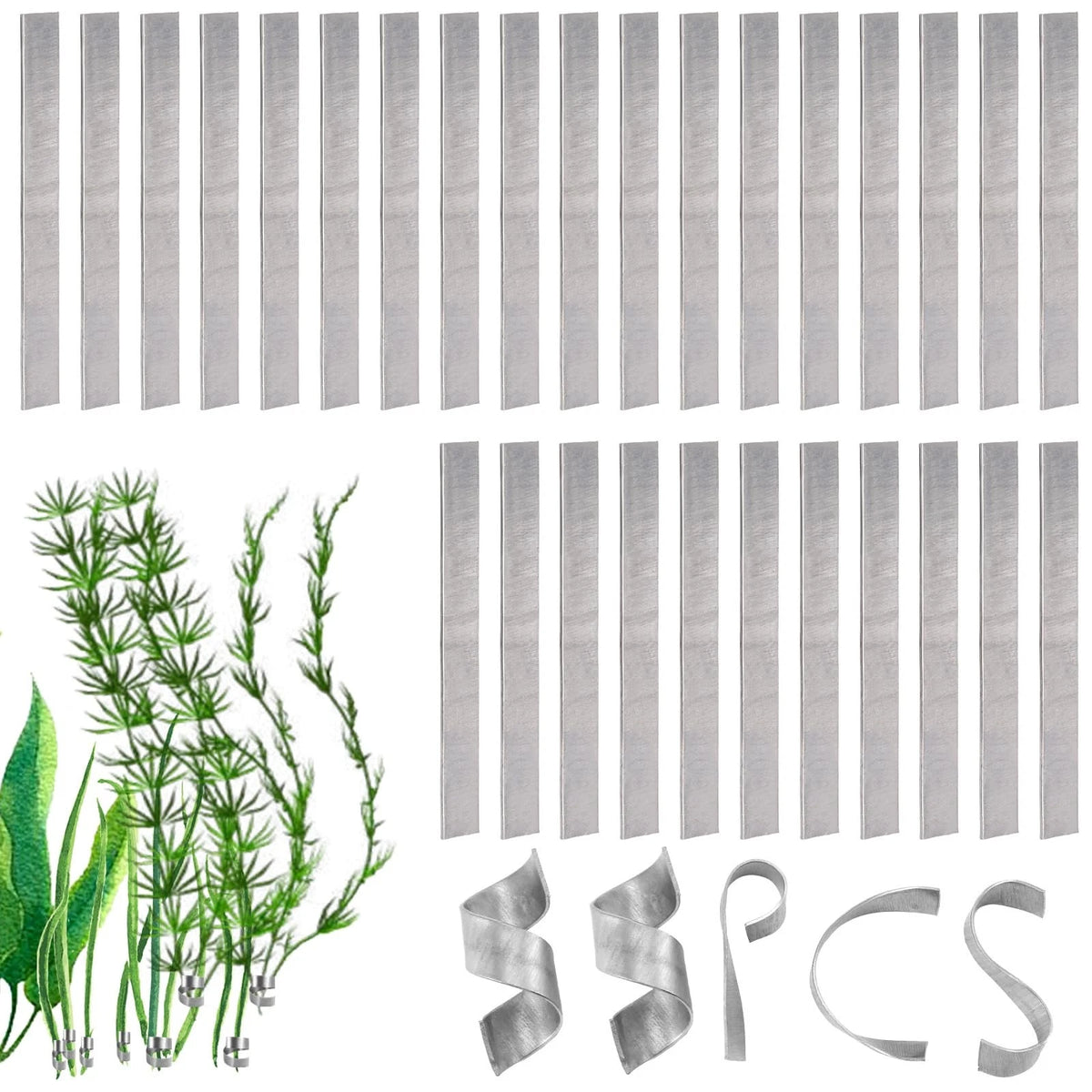 55 PCS Aquarium Plant Weights for Fish Tank Pond