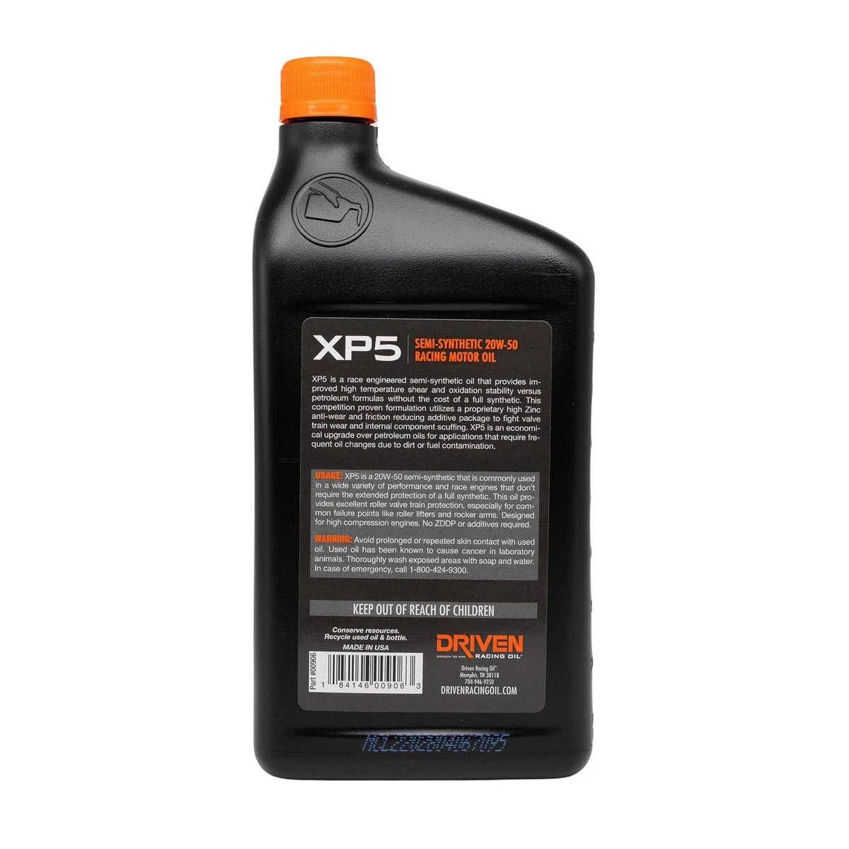 12qt Driven Racing Oil XP5 Synthetic Blend 20W50 Motor Oil 00907