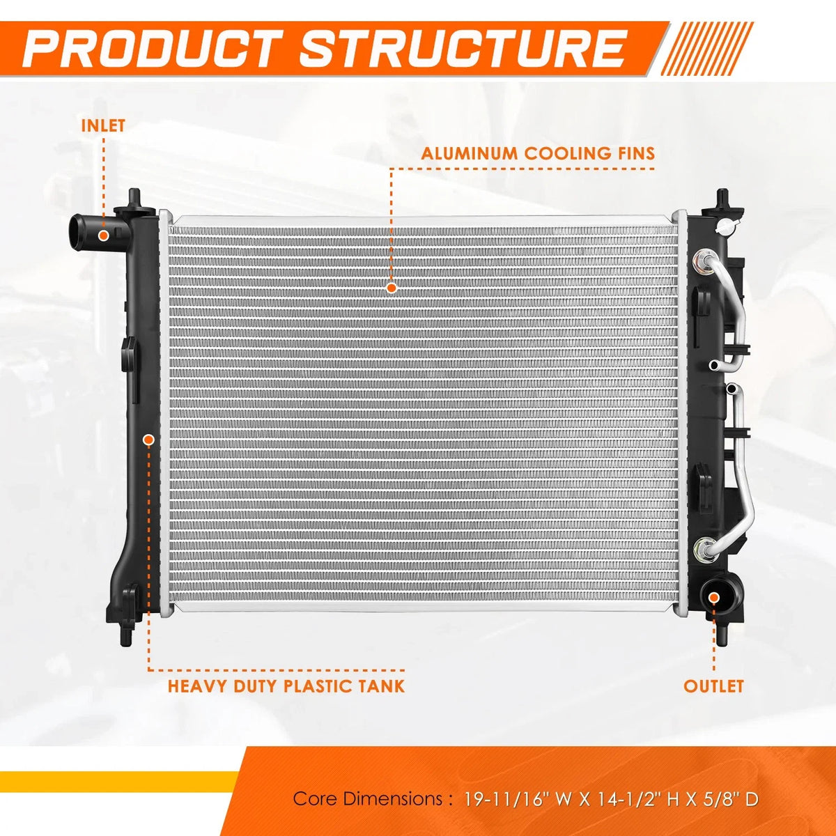 Full Aluminum Core Radiator for Hyundai Venue (2020–2026) DPI-13890