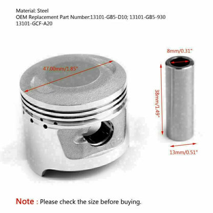 Piston Kit 47.00mm for Honda XR70R (1997–2003), ST70, CT70 (1982–2012) 13101-GCF-A20