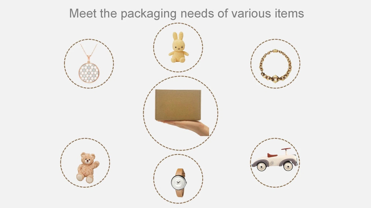 Set of 50 Brown Corrugated Shipping Boxes (7x5x2 Inch)