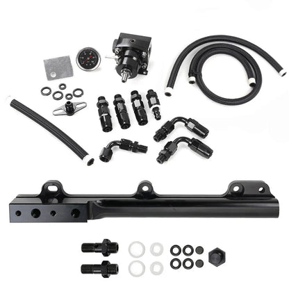 Fuel Rail Manifold with FPR Gauge Line Hose for Honda SOHC D Series