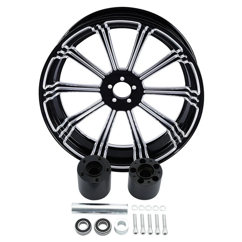 26" Front & 18" Rear Wheel Rim Hub Pulley Sprocket for Harley Road Glide