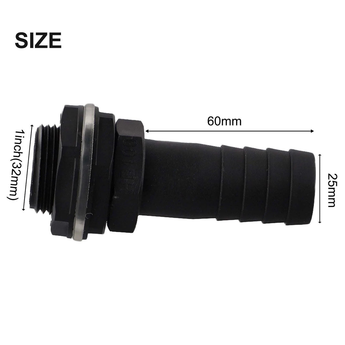 Overflow Connector Water Tank Tube Fittings for (1 Inch)