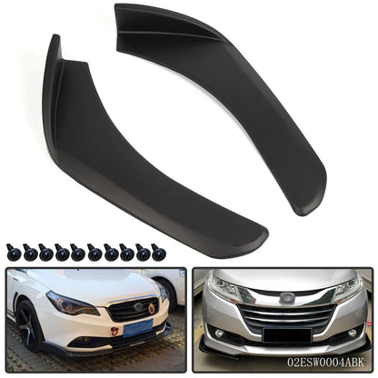 2X Front Rear Bumper Lip Splitters for Universal Vehicles J-02ESW0004ABK