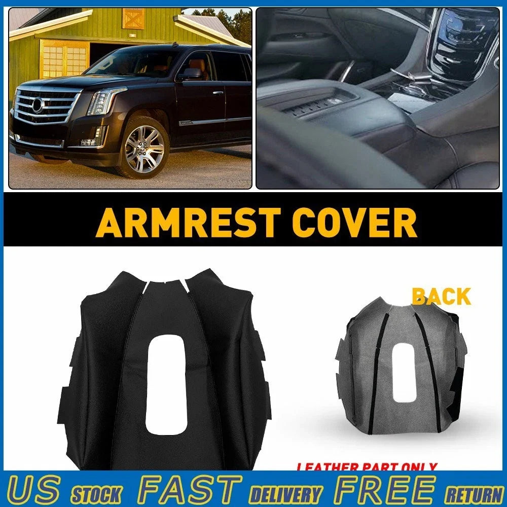 Leather Center Console Lid Cover for Cadillac Escalade (2015–2020)