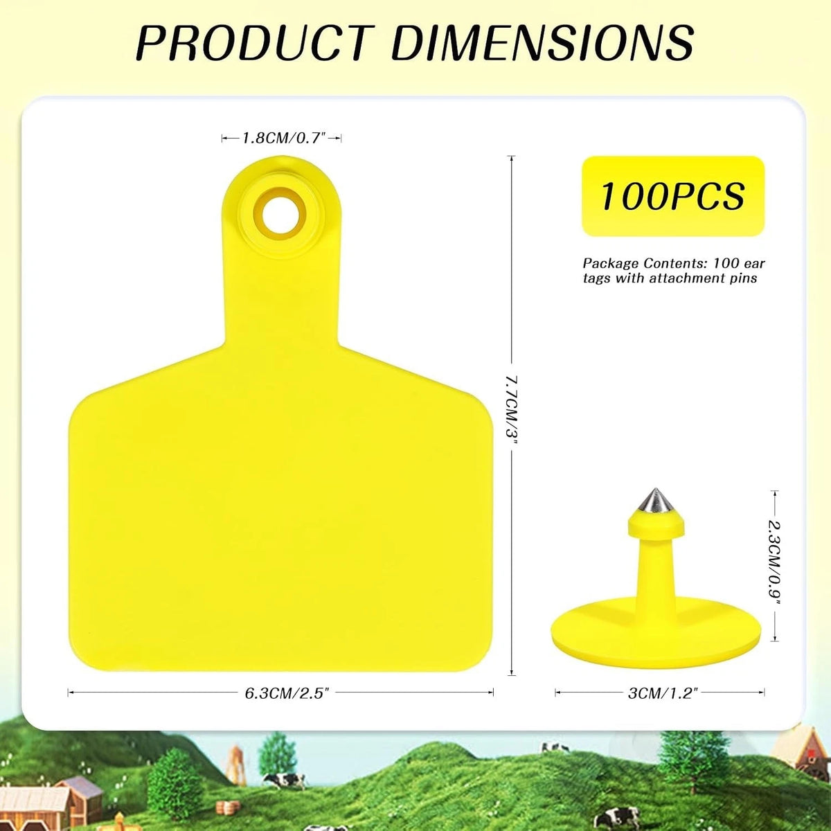 Plastic Cattle Ear Tag for Cattle Cow Horse Pig Sheep Goat (No Part Numbers)