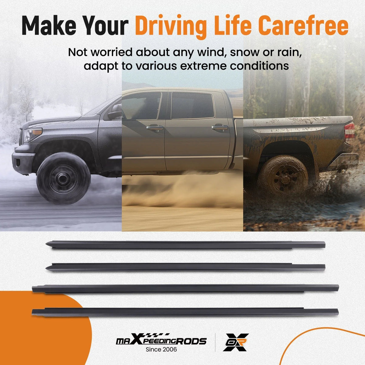 Window Weatherstrip Molding Trim Seal for Dodge Ram 1500/2500/3500 (2009–2023)