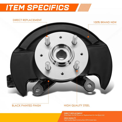 Front Left Loaded Wheel Bearing Hub Knuckle Assembly for Honda Civic (2003–2005)