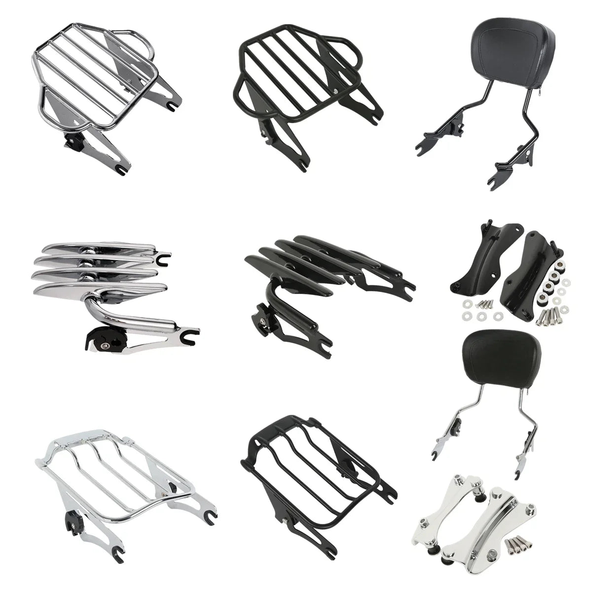 Sissy Bar Backrest Luggage Rack Docking Hardware for Harley Touring (2014–2025)