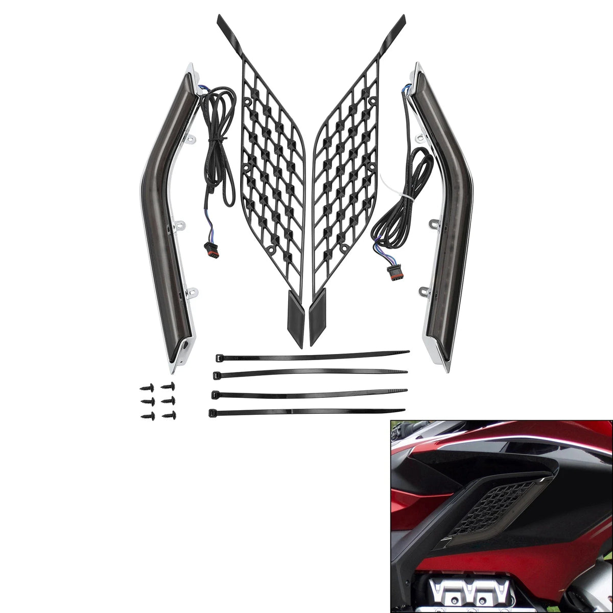 LED Radiator Grill Panels for Honda Goldwing GL 1800 Tour DCT (2018–2023)