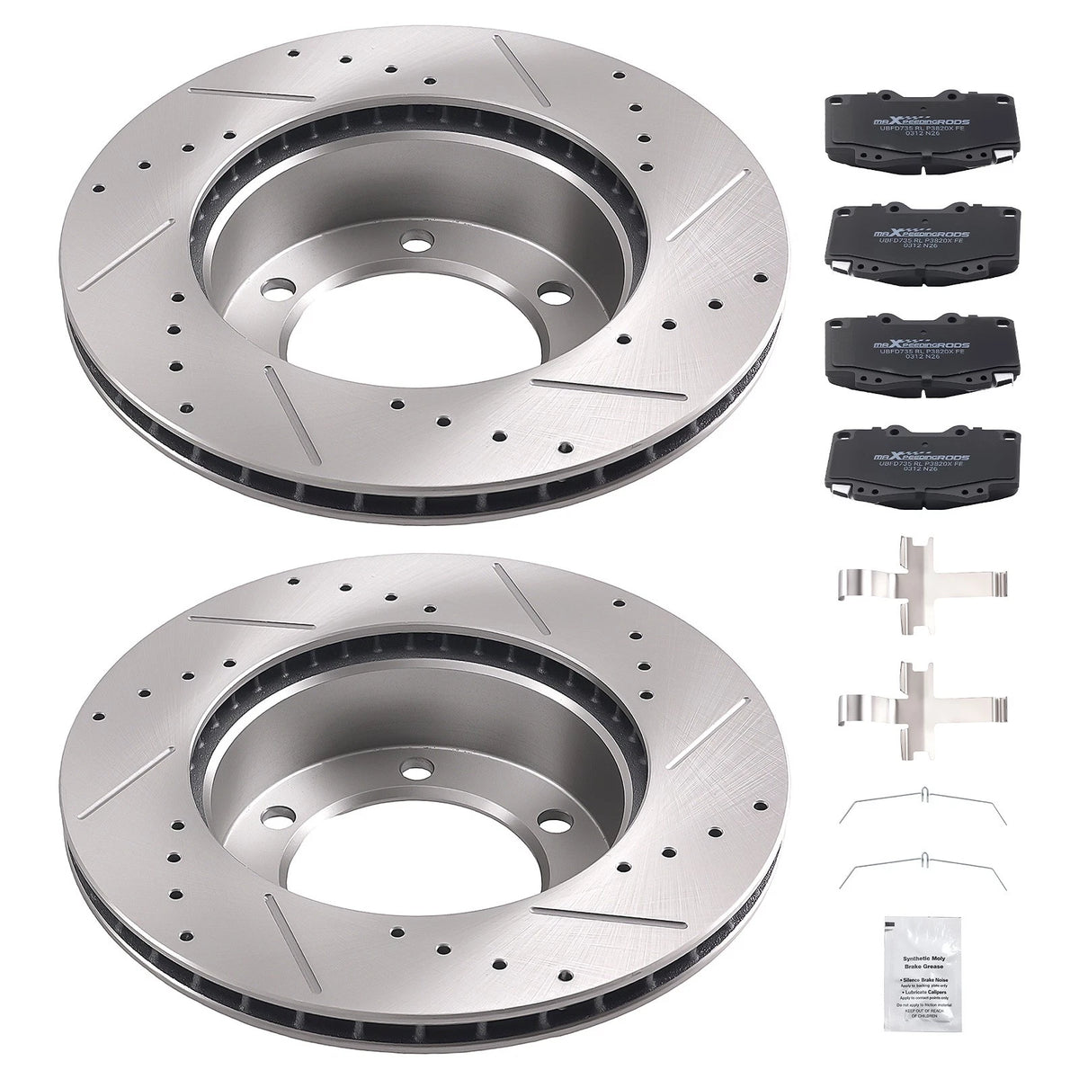 Front Brake Rotors & Pads Set for Toyota Tacoma (1999–2004) kUJr72, 31165, S31165, D799, P799