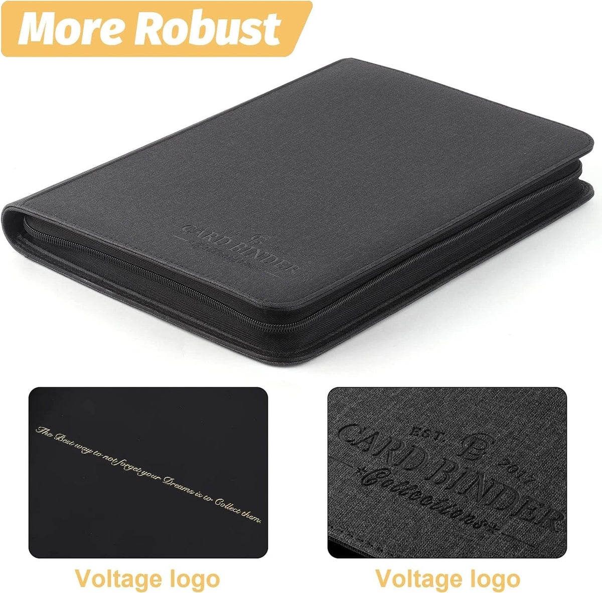 9 Pocket Card Binder for Foalgo (13.5 x 10 x 1.7 inches) - Black