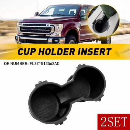 Set of 2 Rubber Cup Holder Inserts for Ford F-150 F-250 F-350 Super Duty