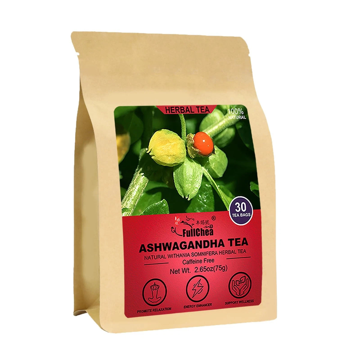 Ashwagandha Tea 2.5g X 30 Count for Wellness (Pack of 1)