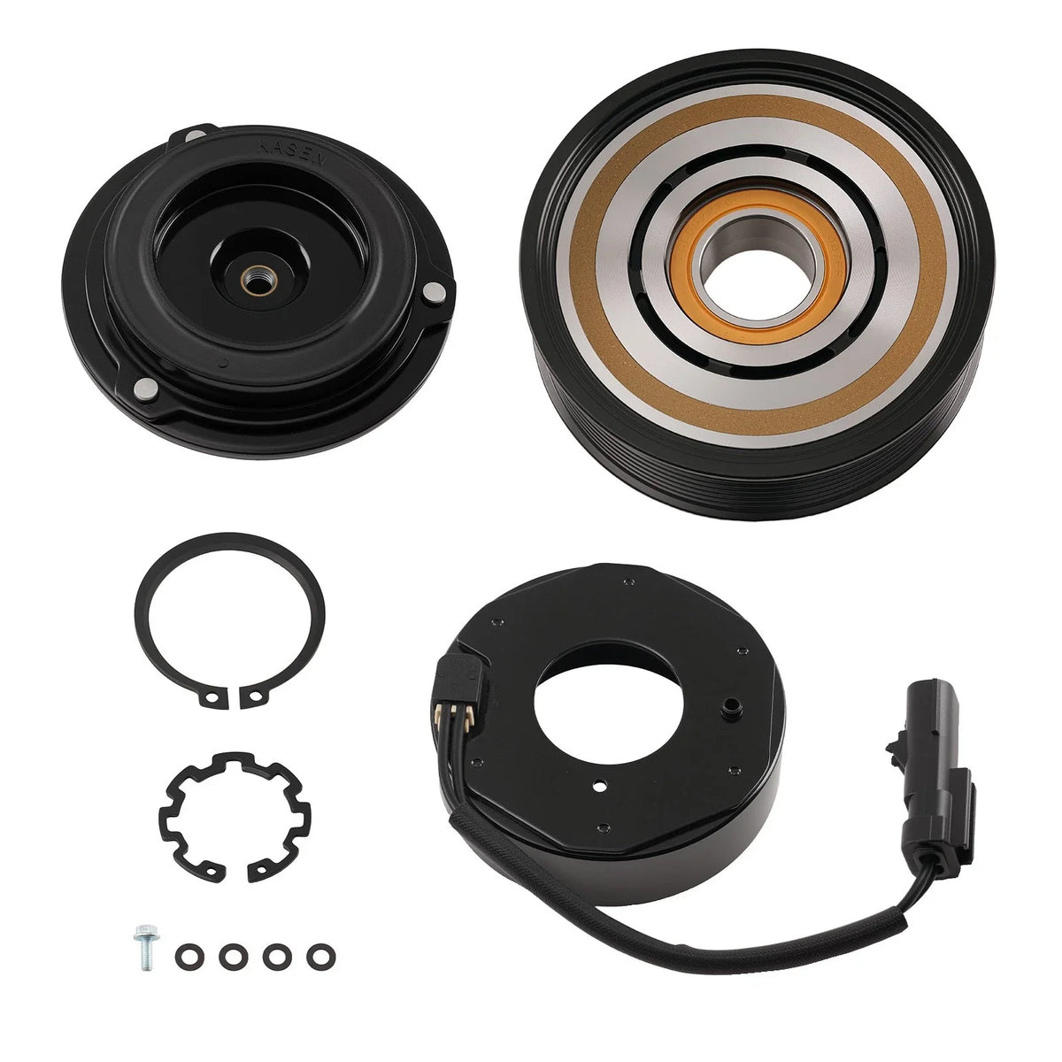 AC Compressor Clutch Kit Pulley Coil Plate for Dodge Ram 2500 3500 (2010–2024)