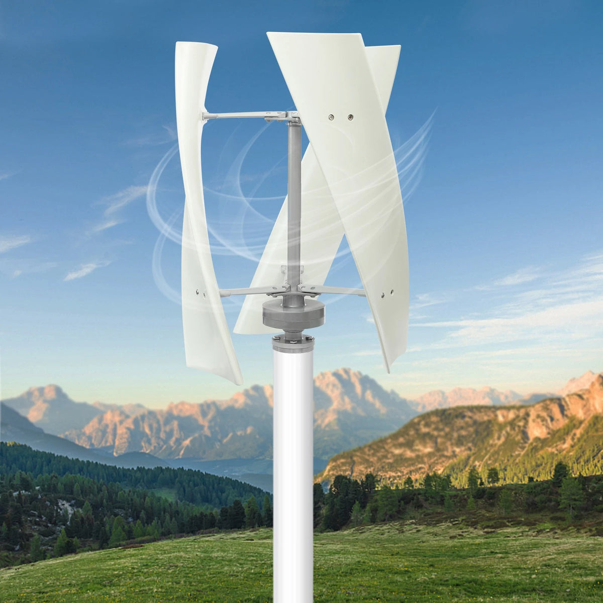 100W Vertical Axis Wind Turbine Generator for Home, Boat, Cabin