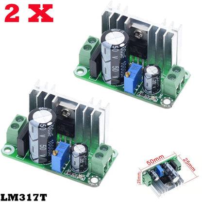 2X LM317 DC-DC Adjustable Linear Regulator Step Down Converter Module