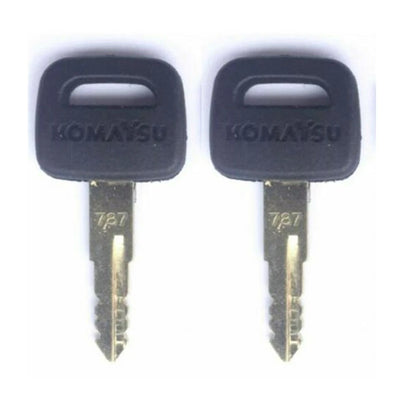 2 Keys for Komatsu Excavator Dozer Loader (787)