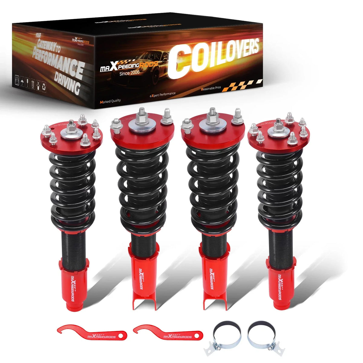 Coilovers & Adjustable Rear Camber Arm & Rear Toe Arm for Honda Accord (2008–2012)