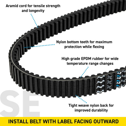 NICHE SE Drive Belt for Arctic Cat Prowler Pro Hauler Crew (2019–2021) 0823-627, 519-CDB2332T