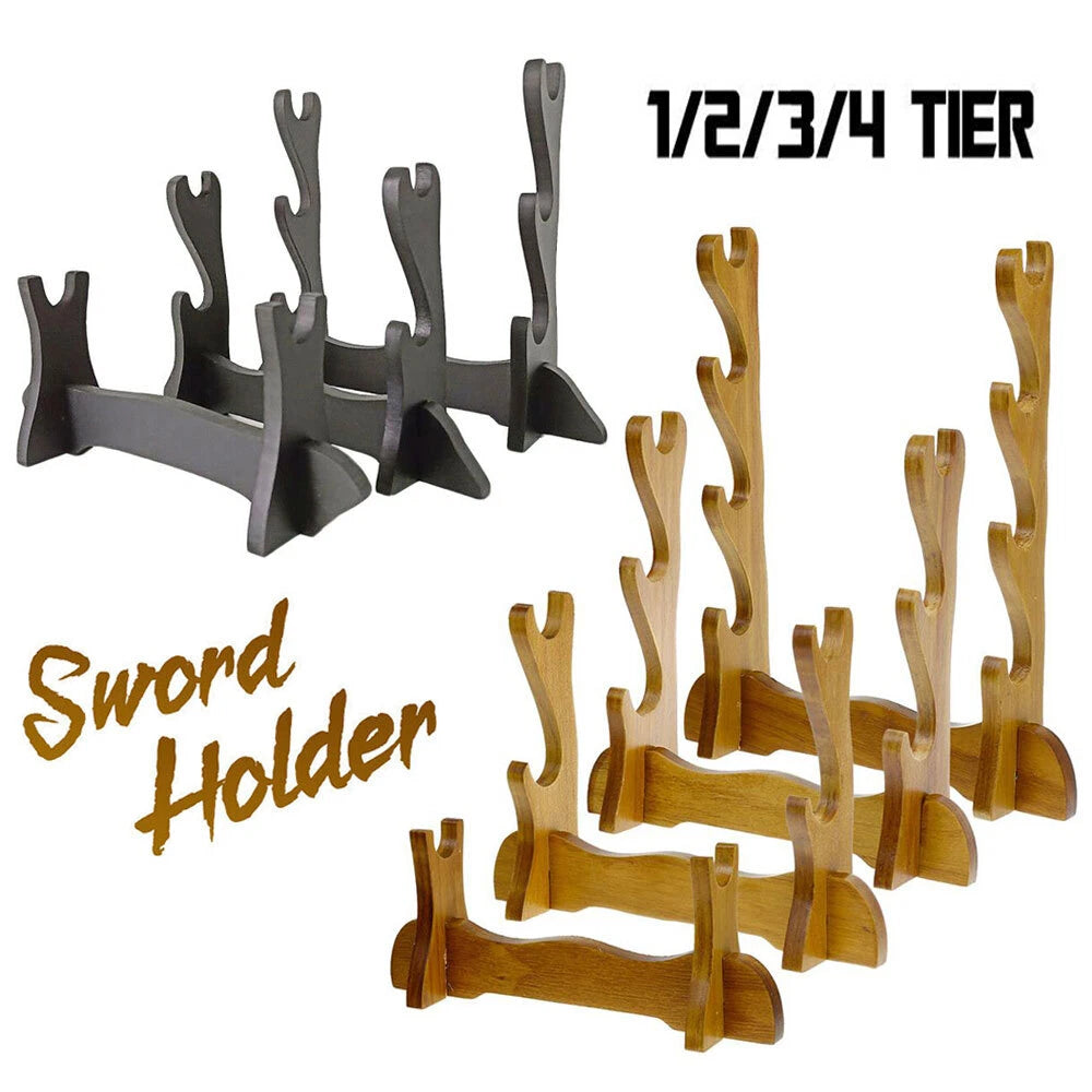 Samurai Sword Knife Katana Stand Holder Display Rack for Mini 1-4