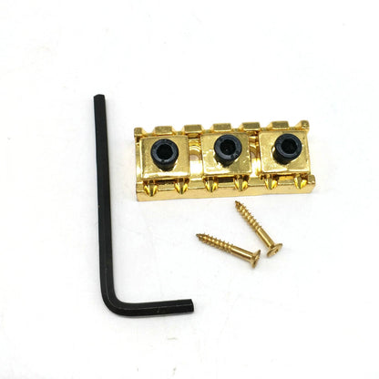 2 Sets Guitar Locking Nut 42mm String Lock for Floyd Rose Tremolo Bridge Gold