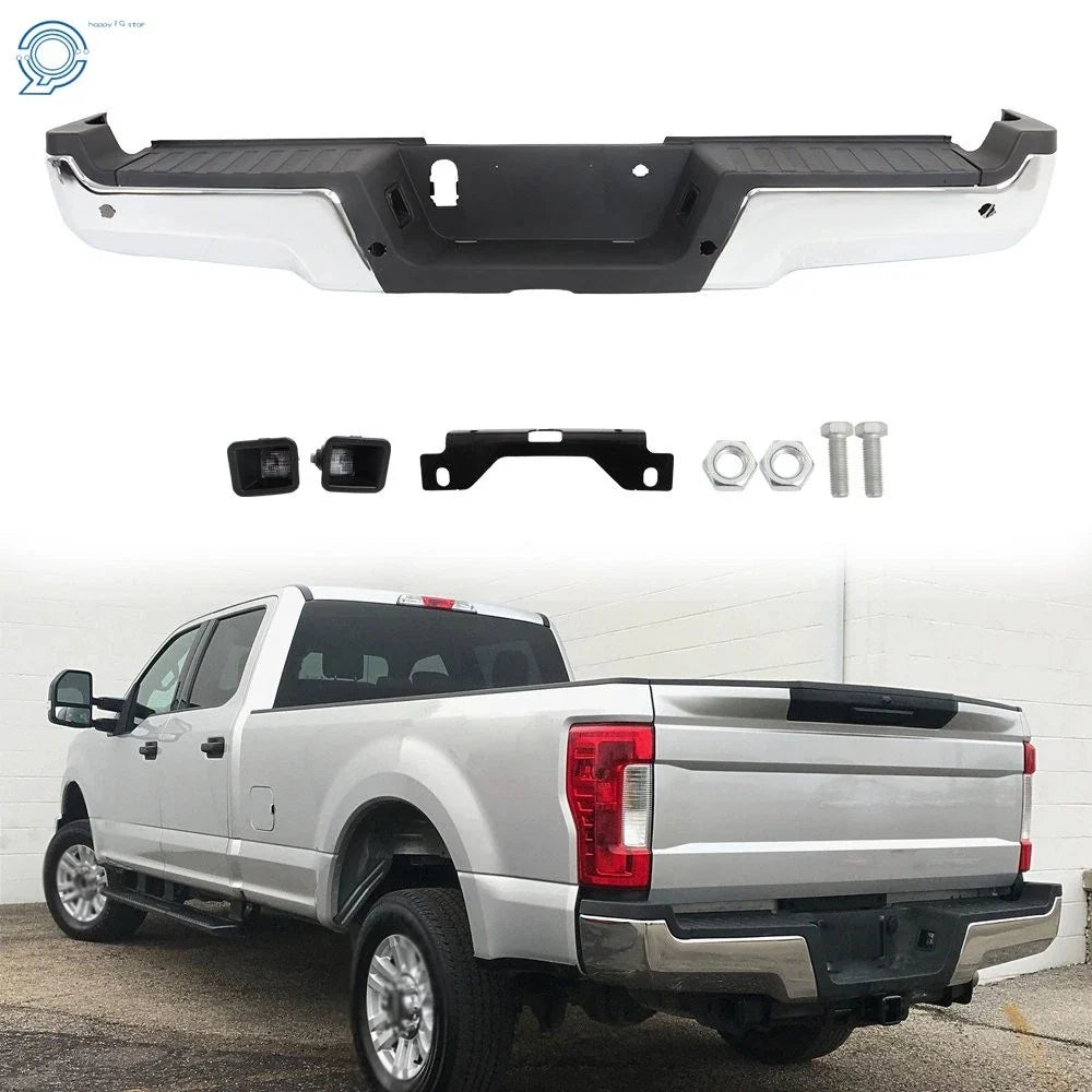 Chrome Park Rear Step Bumper Assembly for Ford F-250 F-350 Super Duty (2017–2022)