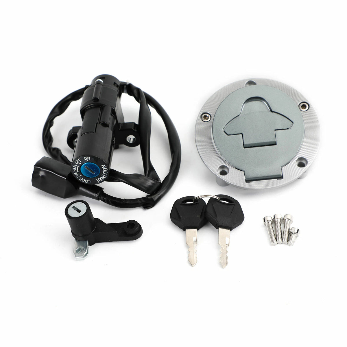 Set of 4 Ignition Switch Fuel Gas Cap Seat Lock Key for Yamaha YZF-R25/R3 (2015–2019)