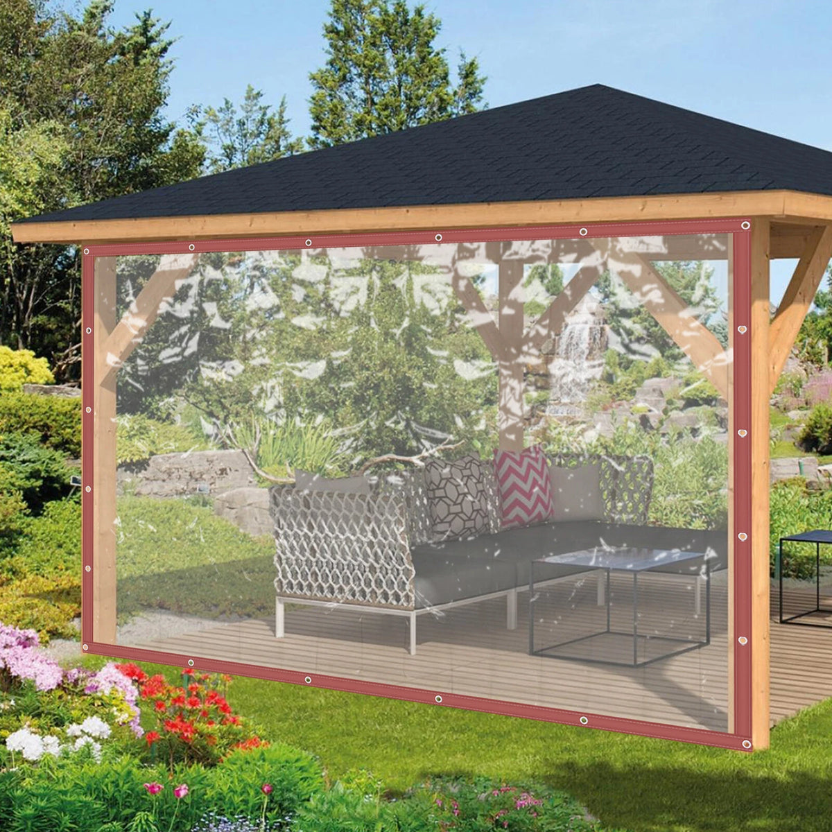 Waterproof Tarpaulin Awning Canopy Roof Tent 8FT-20FT