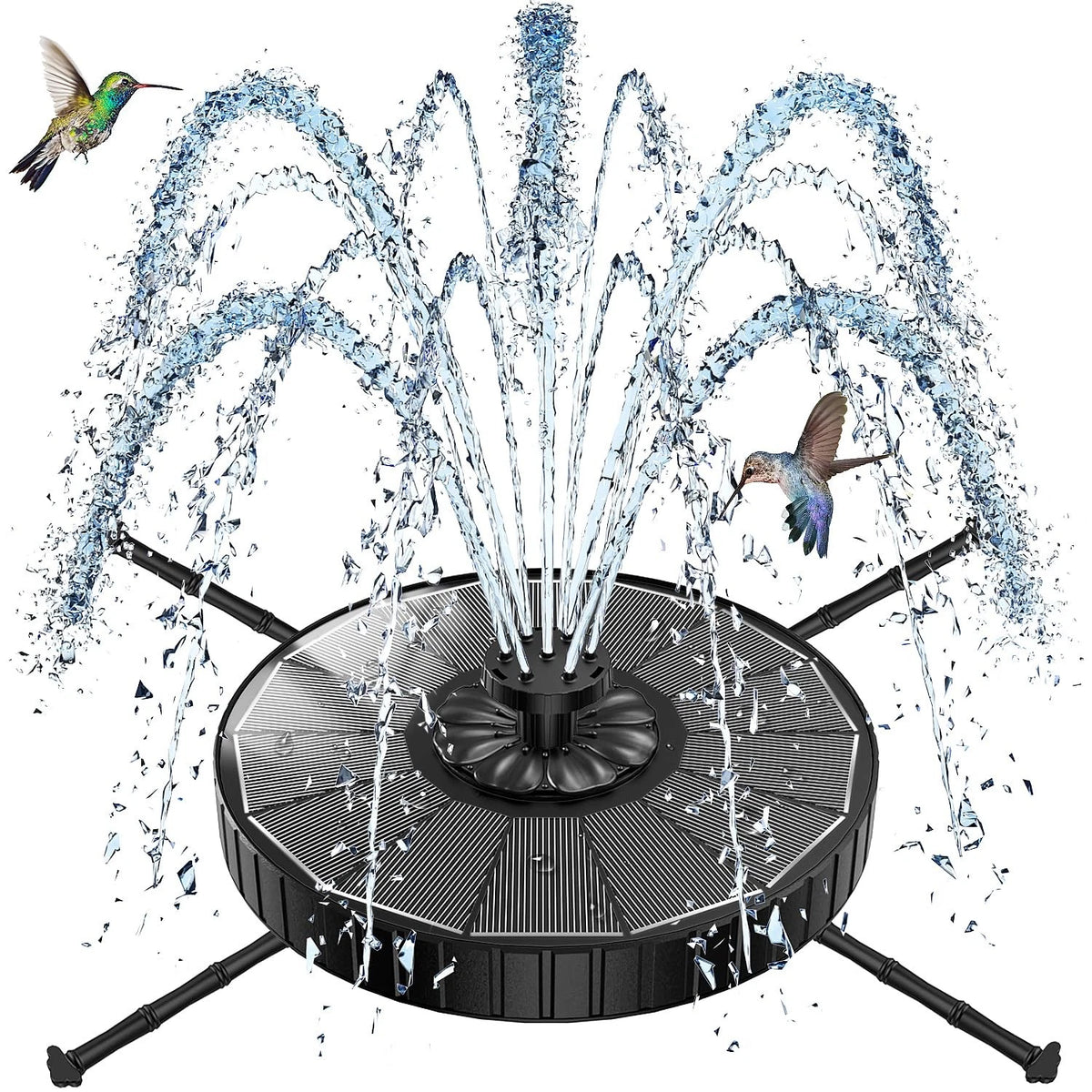 Solar Fountain for Bird Bath (3 Spray Heights, 3.5W)
