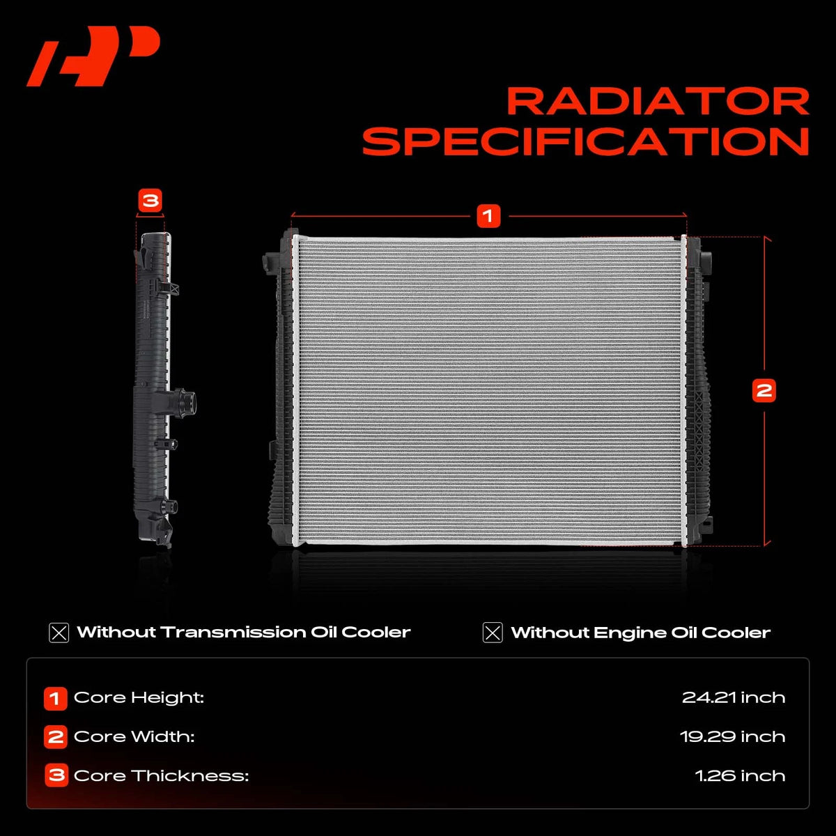 Radiator for BMW M340i M440i (2020–2023) 17118666740