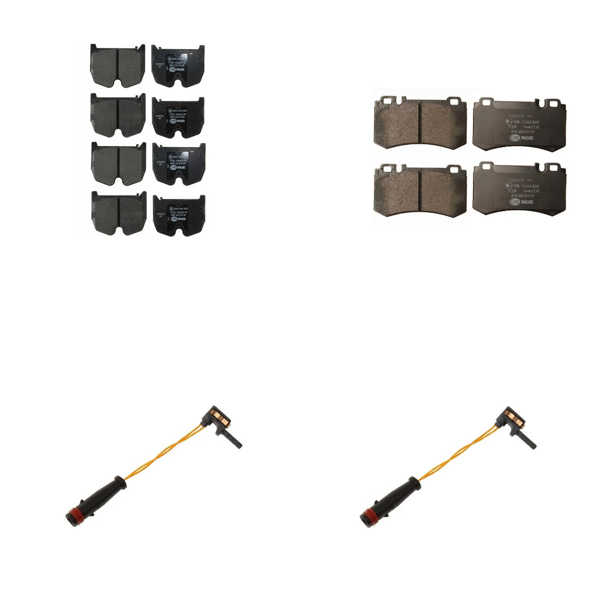 Hella Disc Brake Pad Kit w/ Sensors for Mercedes CLS55 AMG (2006)