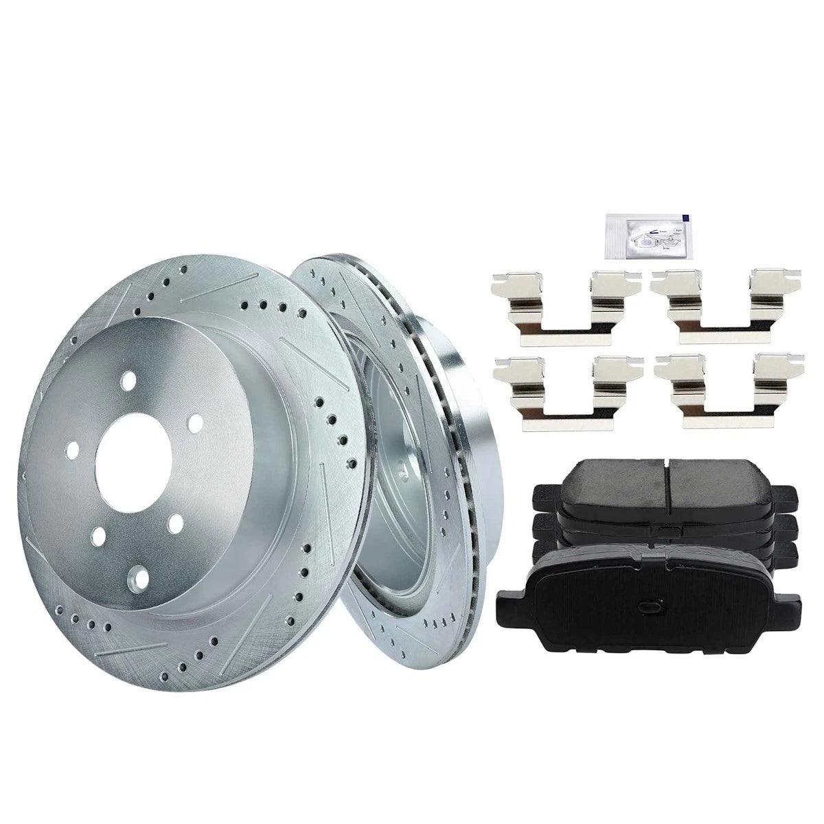 2X Brake Disc and Pad Kit Rear for Nissan Pathfinder Murano QX60 Q70 (18117892, S31348)