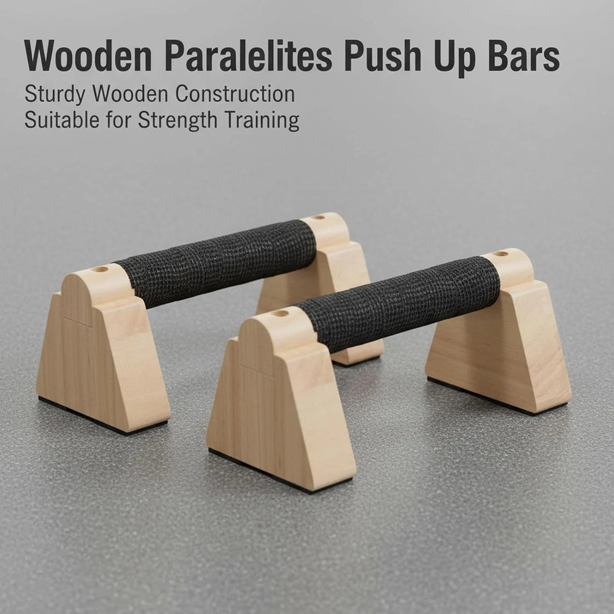 2X Wooden Parallettes Bars for Calisthenics Equipment