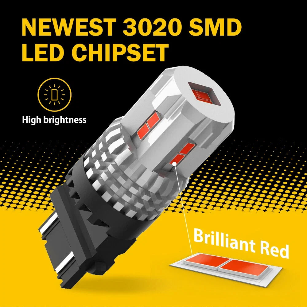 2X Red LED Brake Tail Light Bulbs for Ford F-150 F-250 F-350