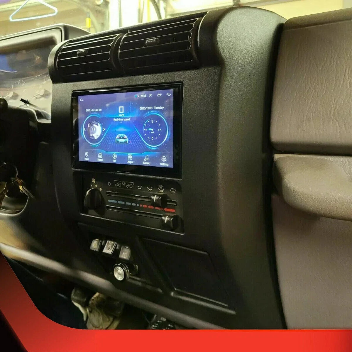Double Din Dash Bezel Radio Stereo Mounting Kit for Jeep Wrangler TJ (1997–2002)