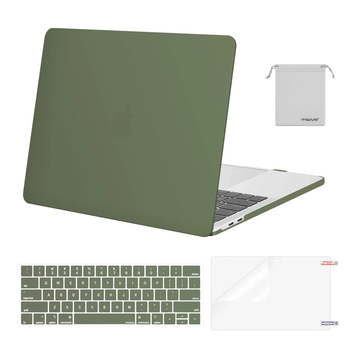 MOSISO Case for MacBook Pro 13 inch (2024–2026) Army Green