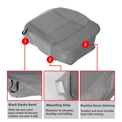 Driver Bottom Cloth Seat Cover for Ford F150 (2004–2008) Gray