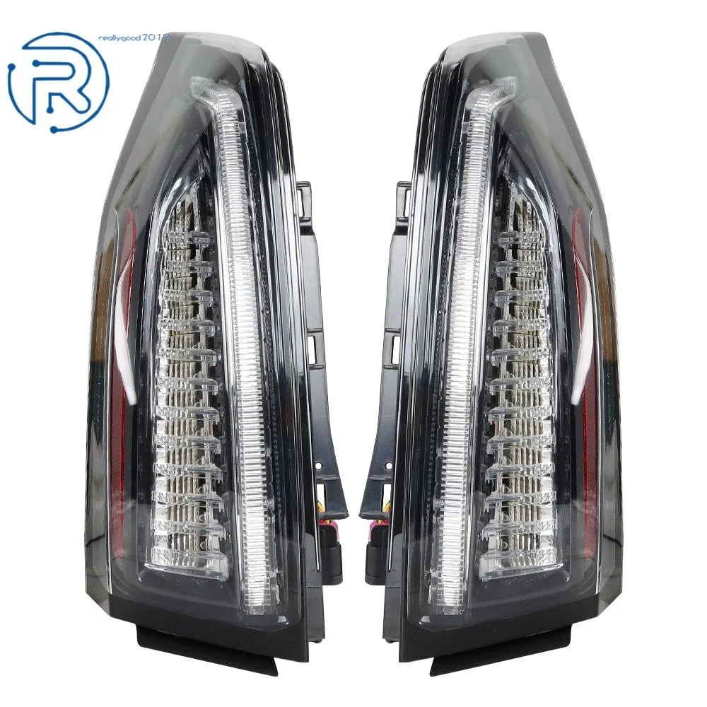 Set of 2 Black Housing Tail Lights for Cadillac ATS (2013–2018)