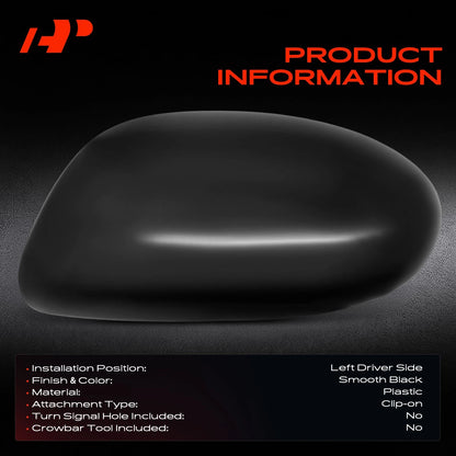 Driver Side View Mirror Cover Cap for Mazda 3 (2010–2013) GS1E691N7A08, MA1326103