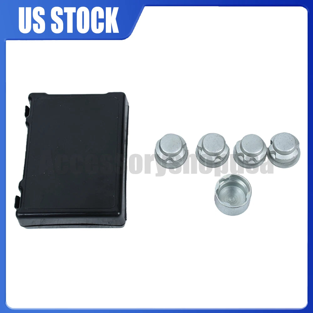 Set of 4 Black Locking Wheel Nuts for Range Rover LR3 LR4 Sport (LR078545, LR078545G, LR133529, LR133529M)