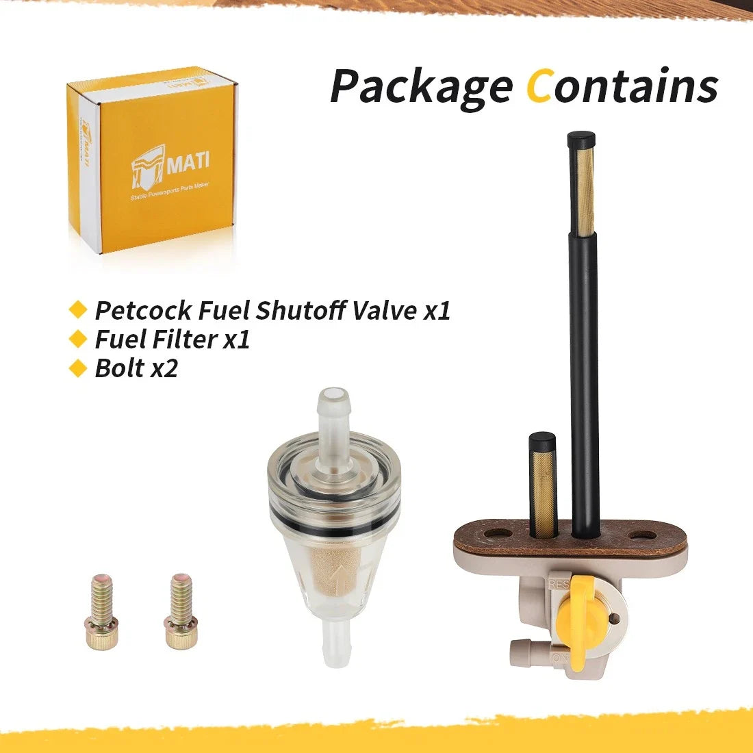 Fuel Valve Petcock & Filter for Polaris Magnum 425, Big Boss, Scrambler 500 (1995–2005)