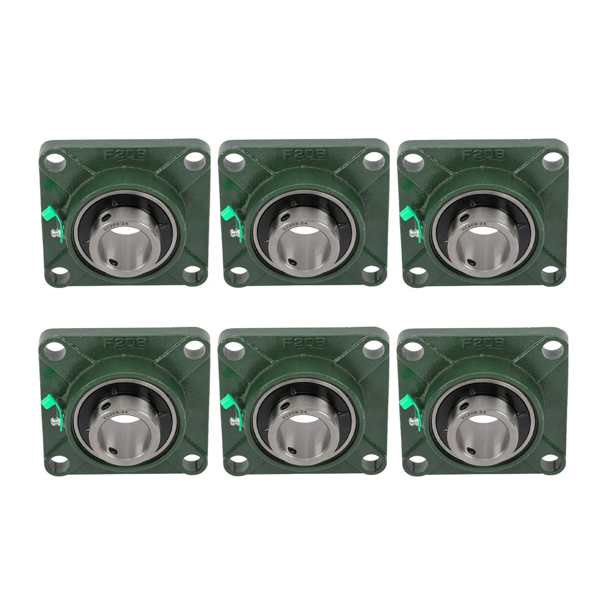 6PCS UCF208-24 Pillow Block Bearing for Self Alignment (1.5" Bore)
