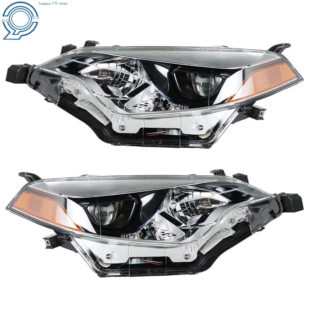 Set of 2 Halogen Headlights for Toyota Corolla (2014–2016) LH+RH