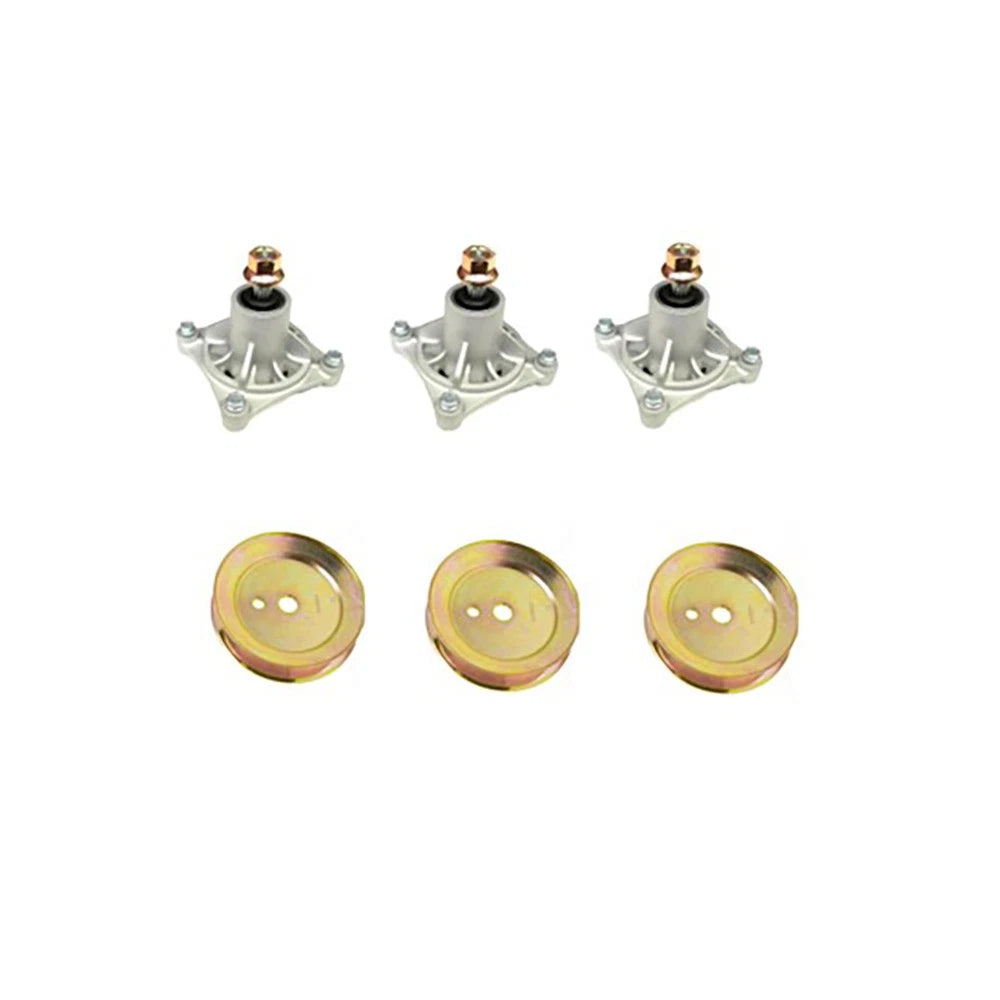 3X Spindle Assembly 604214 & Spindle Pulley 603988 for Hustler 931741
