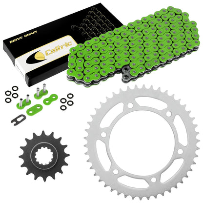 Green O-Ring Drive Chain and Sprockets Kit for Honda CBR600F4I (2001–2006) EG1055FS100XO
