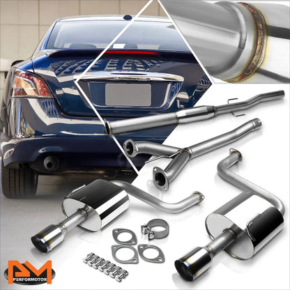 Dual 4" Burnt Tip Catback Exhaust System for Nissan Maxima 2009–2015