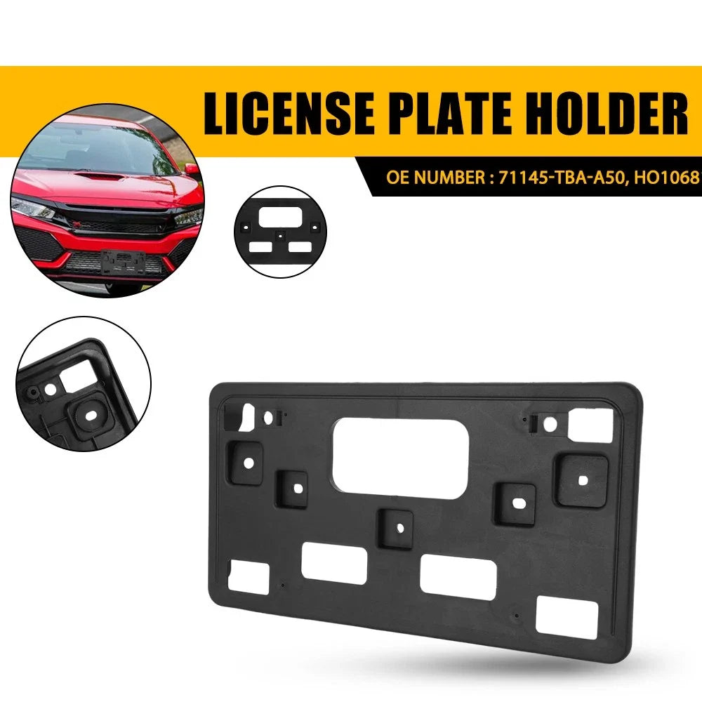 Front License Plate Holder Bracket 71145-TBA-A50 for Honda Civic (2019–2021)